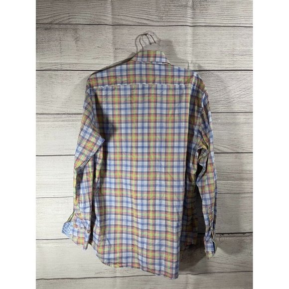 Tailorbyrd Collection Men's L Multicolor Plaid Long Sleeve Button Down Shirt - Picture 5 of 5